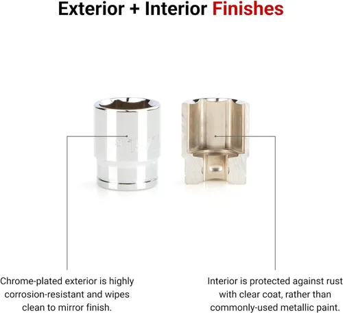 Miniatura 3 de TEKTON SHD92101 - Juego de llaves de vaso de 1/2 pulgada y 6 puntos, 11 piezas (3/8-1 pulgada)