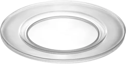 Miniatura 7 de Platos base de 13 pulgadas de plástico transparente de uso pesado desechables para cena, vajilla para servir, platos, bandejas, vajilla, paquete