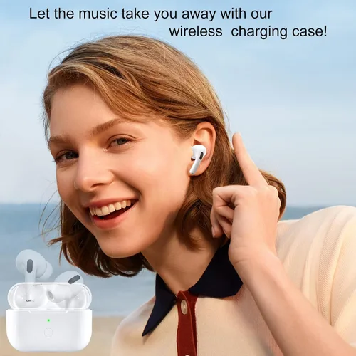 Miniatura 7 de Funda de carga inalámbrica de repuesto compatible con AirPod Pro de 1ª y 2ª generación con carga USB-C, funda de cargador Air Pods Pro 1 2 con botón