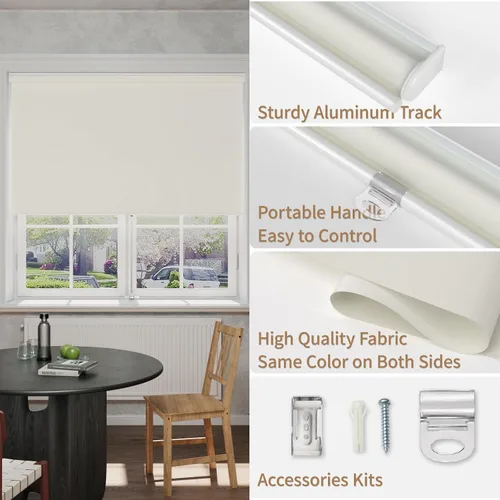 Miniatura 2 de MYshade Persianas Enrollables Opacas sin Cordón, Oscurecimiento de Habitación con Parada Libre, Persianas Enrollables para Ventanas, Persiana