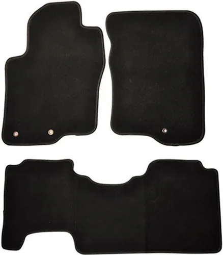 IKON MOTORSPORTS - Alfombrillas compatibles con Nissan Frontier 2005-2010, ajuste de fábrica, de nailon delantero y trasero, 2006, 2007, 2008, 2009