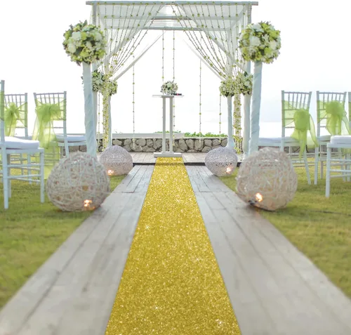 Miniatura 7 de Tatuo Alfombra de pasillo de 2.46 x 30 pies, grosor de 55 GSM con cinta para alfombra para baile de graduación, boda, exterior, interior, pasillo
