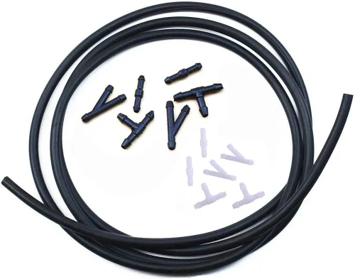 Miniatura 6 de Kit universal de manguera de líquido de boquilla para limpiaparabrisas de 9.8 ft con 12 conectores de manguera adecuados para la mayoría de tubos