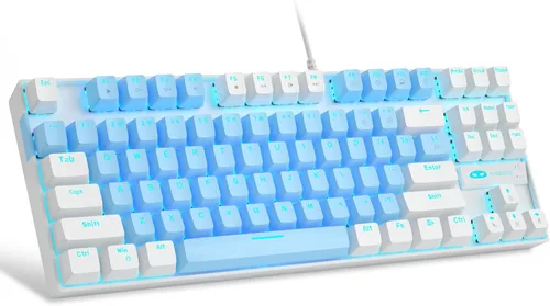 Miniatura 12 de MageGee LIGHT87 - Teclado cremoso con cable, 80% de juntas intercambiables en caliente RGB retroiluminados para juegos con amortiguación de sonido