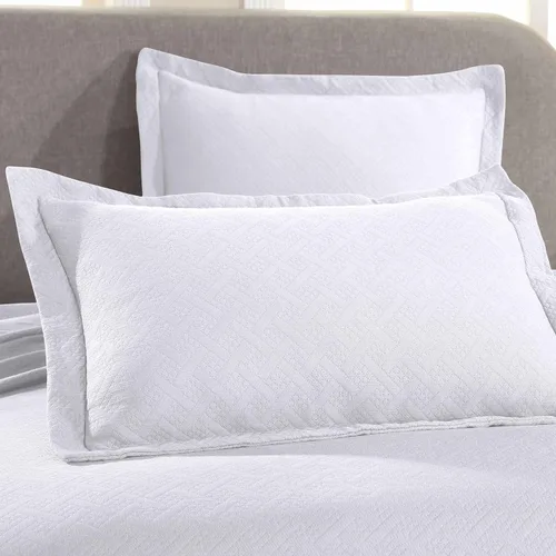 Miniatura 4 de Superior colcha con tejido en cesta 100% algodón con fundas de almohada, ropa de cama de algodón matelasse jacquard de primera calidad para todas