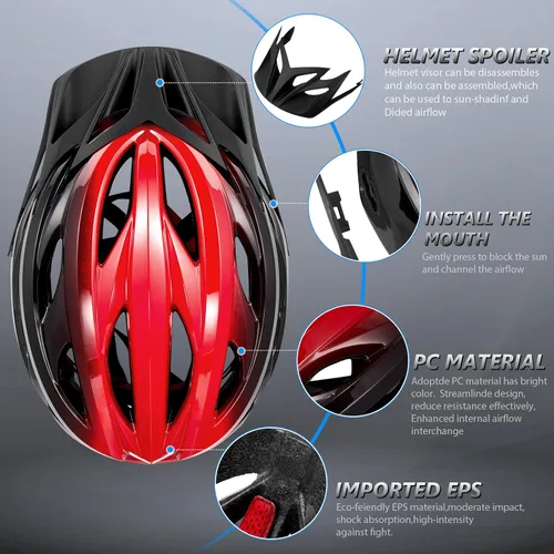 Miniatura 5 de Bike Helmets for Men - Women Bicycle Helmet Adult - Certified Lightweight Comfort Adjustable Cycling Helmet with Detachable Visor for Mountain Road