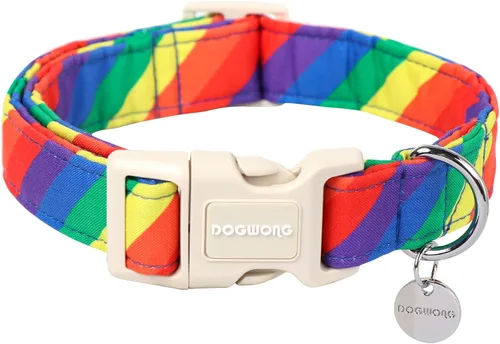 Miniatura 32 de DOGWONG Collar de perro de San Valentín, collar de perro con estampado de corazones para perros grandes, lindos collares de primavera, hembra