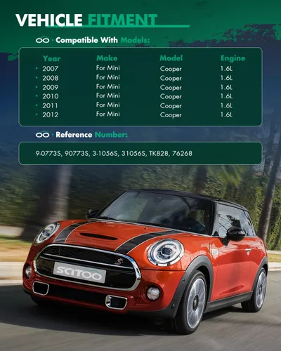 Miniatura 4 de SCITOO Juego de cadenas de distribución del motor para Mini Cooper 1.6L l4 DOHC 16 válvulas, código de motor N14B16A 2007-2012, herramientas