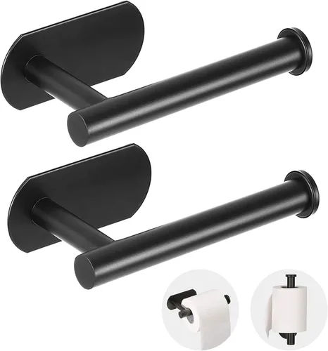 Miniatura 11 de JOPOFI Portarrollos de papel higiénico - Portarrollos de papel higiénico autoadhesivo para montaje en pared para baño, acero inoxidable SUS 304