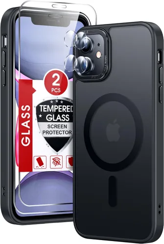 Miniatura 25 de LeYi Funda para iPhone XR: con protector de pantalla X2 + 2 funda para cámara [compatible con MagSafe] Funda protectora magnética i iphoneXR