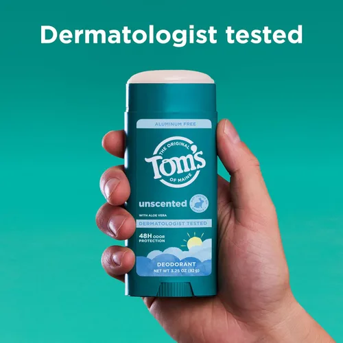 Miniatura 4 de Tom's of Maine Desodorante natural sin perfume para hombres y mujeres, sin aluminio, sin fragancias, tintes ni conservantes artificiales, sin