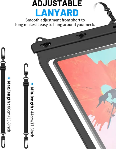 Miniatura 7 de AICase Bolsa impermeable universal para iPad Pro 12.9 5ª/4ª/3ª/3ª generación iPad Pro 11/10.5/9.7, iPad 9.7, iPad Pro 9.7, iPad Air 4/Air 3/Air 2