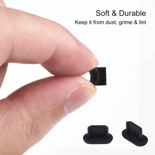 Miniatura 4 de 25 tapones antipolvo micro USB, tapón antipolvo de silicona para puerto micro USB, cubierta de puerto micro USB, protector antipolvo