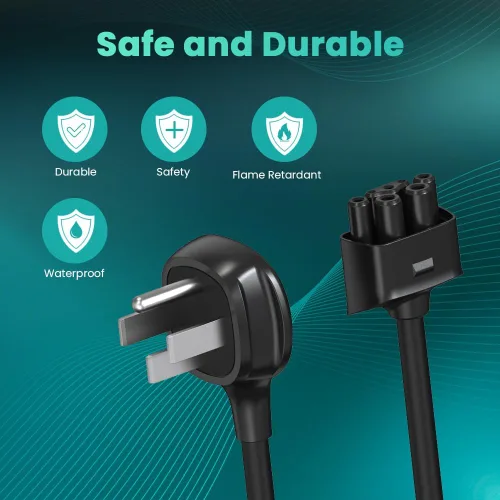 Miniatura 5 de Adaptador NEMA 14-50 para cargador portátil Tesla Gen 2 EV - Conéctate a una toma de corriente de 240 V a 32 A, 10 pulgadas de longitud, compatible