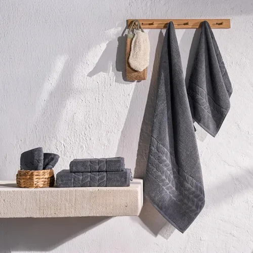 Miniatura 3 de BAGNO MILANO Toallas de baño de algodón turco orgánico, colección jacquard de lujo, certificadas orgánicas altamente absorbentes, juego de toallas
