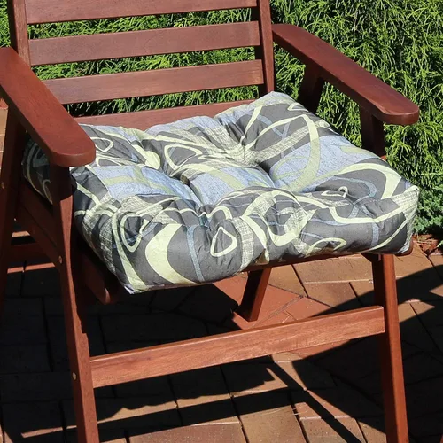 Miniatura 8 de Sunnydaze 20-Inch Square Tufted Indoor or Outdoor Patio Cushions - Modern Jazz - Six 2-Piece Pillow Sets