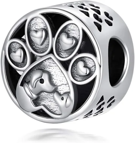 Miniatura 2 de Abalorio personalizado para perro, gato, abeja, unicornio, plata de ley 925, compatible con pulsera Pandora
