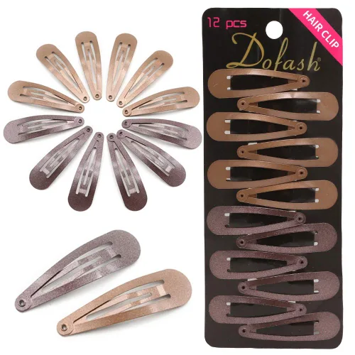 Miniatura 16 de Dofash Pinzas para el cabello a presión de metal, 2.0 in, accesorios básicos para el cabello, pinzas para el cabello de estrella, 12 piezas