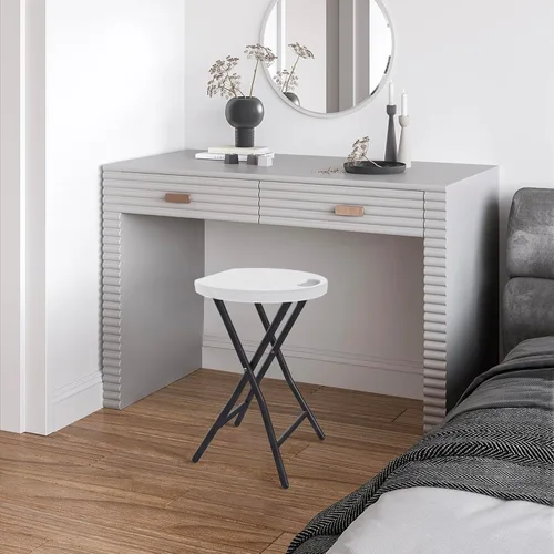 Miniatura 6 de TAVR Furniture Silla Plegable Portátil con Asa, Taburete Plegable Redondo de Servicio Pesado con Capacidad de 500 Libras para Adultos, Taburete