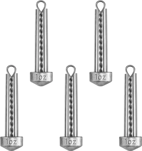 Dr.Fish Paquete de 5 Spider Surf Pesca Sputnik Sinker 1oz-8oz Agua Salada Beach Casting Sea Bottom Holder