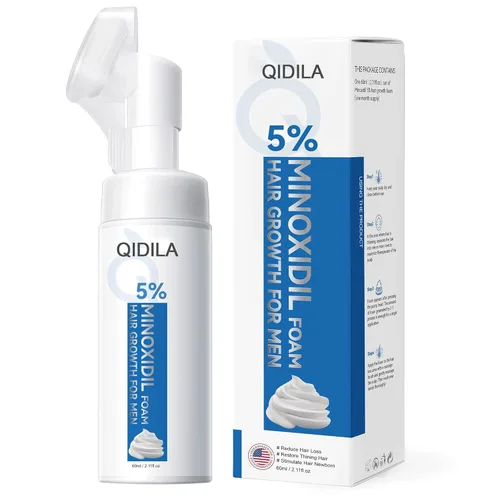 Espuma de minoxidil al 5% para el crecimiento del cabello y la barba de hombres, solución tópica ligera recomendada por dermatólogos, tratamiento