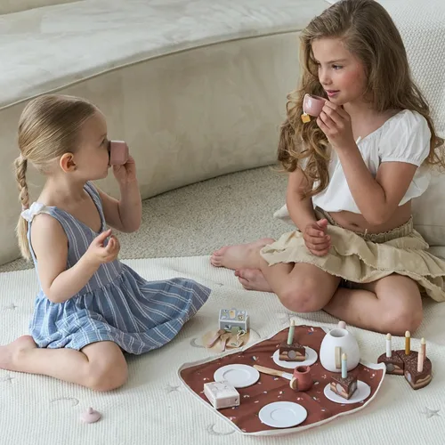 Miniatura 2 de SPEEDY MONKEY Juego de té de cumpleaños para niños – Juego de té y comida de juguete de madera FSC para jugar a las casitas con tetera, tazas