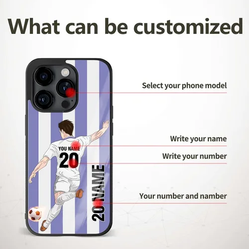 Miniatura 5 de Fundas de teléfono con número de nombre personalizado para iPhone 11 12 13 14 15 16 17 Pro Max Plus Mini Xr Xs para Samsung S20 S21 S22 S23 S24 S25