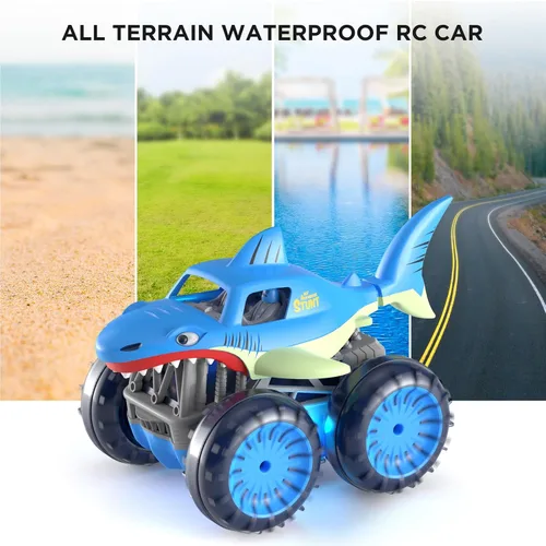 Miniatura 5 de MaxTronic Auto de control remoto de carga directa rápida, autos RC anfibios recargables con 2.4 Ghz 4WD todo terreno, impermeable, a control remoto