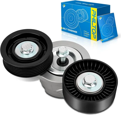 Miniatura 80 de PHILTOP Conjunto de tensor de correa con polea para BMW 325i, X3, X5, Z4, 325Ci, 330Ci, 530i, 525i, 325xi, 330i, 330xi, correa dentada OE #