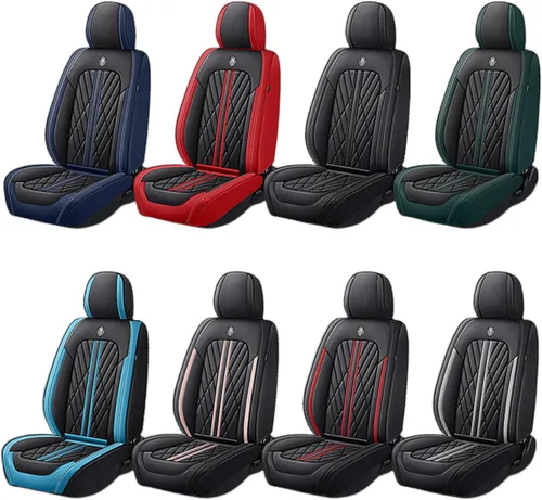 Miniatura 4 de Juego de fundas de asiento de automóvil de cuero nappa impermeables y transpirables de ajuste universal, cojín protector para vehículo automotriz