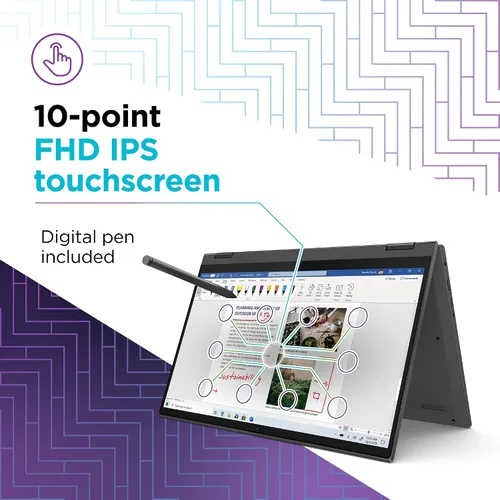Miniatura 3 de Lenovo Laptop Flex 5 14, pantalla táctil FHD de 14.0 pulgadas, AMD Ryzen 5 5500U, 16 GB de RAM, 256 GB de almacenamiento, gráficos AMD Radeon