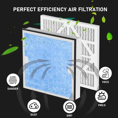 Miniatura 4 de HEPA 550 y carbón activado MERV-13 Juego de reemplazo de prefiltro compatible con limpiador de aire AlorAir CleanShield, 2 HEPA y 5 prefiltros