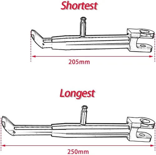 Miniatura 3 de Motobiker Soporte lateral ajustable compatible con Honda CBR1000RR 2008-2013