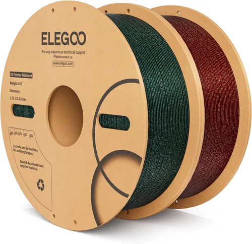 Miniatura 23 de ELEGOO Filamento PLA Seda Cobre 1.75mm 1KG, Filamento para Impresora 3D con Precisión Dimensional +/- 0.02mm, Carrete de 1kg (2.2lbs) Compatible