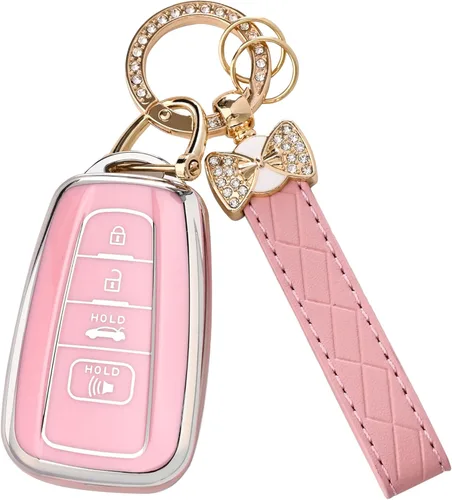 Miniatura 14 de TECARATE Funda para llavero VW – Funda de TPU suave compatible con VW Jetta Atlas Golf Polo Passat MK8 Tiguan Beetle Gti Smart Remote Key (3 botones)