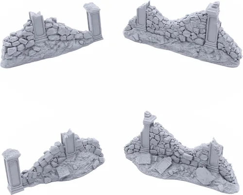 Miniatura 7 de EnderToys Paredes de cementerio sagrado por escenario imprimible, paisajes RPG de mesa impresos en 3D y terreno de juegos de guerra en miniatura