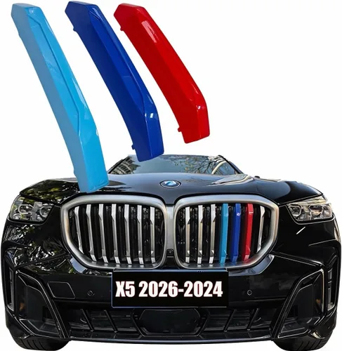 Miniatura 10 de Insertos de parrilla automotriz para BMW X5 F15 2014-2018 y X6 F16 2015-2019 7-Beam, (NO para serie Dual-Beam) Accesorios de parrilla delantera