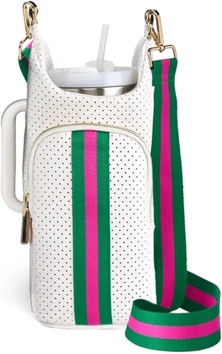 Miniatura 15 de WanderFull® Ranura con cremallera original HydroBag® HANDLE™ para mango, soporte para botella de agua cruzado manos libres y accesorios para vasos