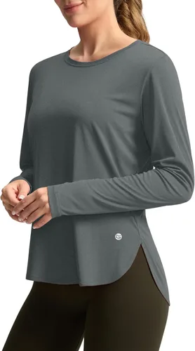 Miniatura 24 de Camisetas de sol para mujer, con protección ultravioleta FPU 50+, manga larga, ligera, de secado rápido, para entrenamiento, senderismo, para mujer