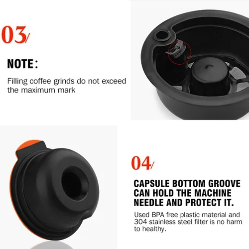 Miniatura 5 de Vasos de plástico reutilizables recargables para Bosch Tassimo, hogar, oficina, café (6.1 fl oz)