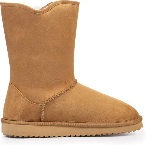 Miniatura 4 de KRABOR Womens Suede Snow Boots Mid-Calf Winter Shoes with Side Bows