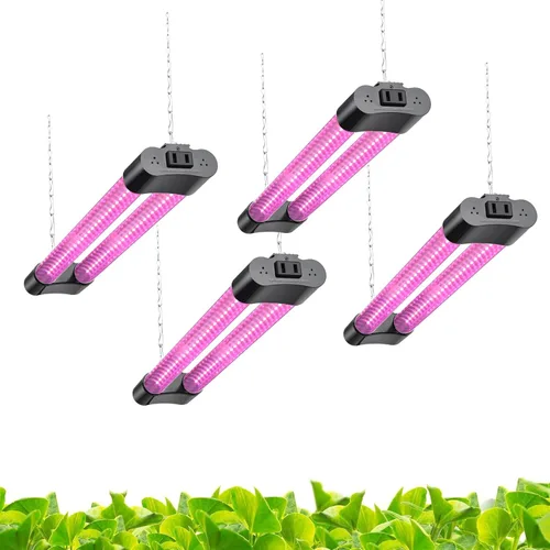 Hlite Paquete de 4 luces LED de cultivo de 16 pulgadas, luces de cultivo enlazables para plantas de interior, luces de plantas de espectro completo,