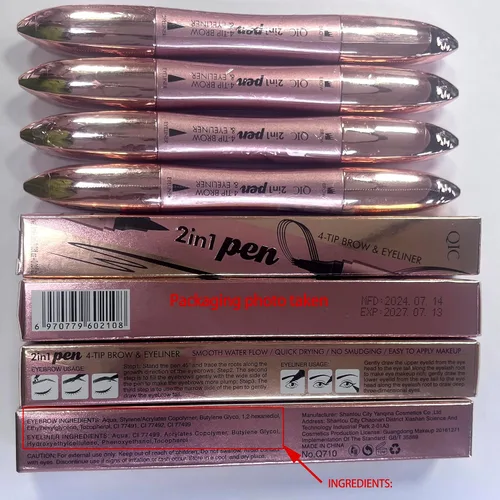 Miniatura 8 de Pluma líquida 2 en 1 para cejas, punta de 1/4, cejas, forro, barba, línea capilar (1# marrón claro)