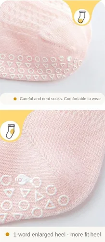 Miniatura 8 de Calcetines antideslizantes hasta la rodilla para bebés y niños pequeños, mallas delgadas para recién nacidos, para gatear en el suelo, 5/6 paquetes