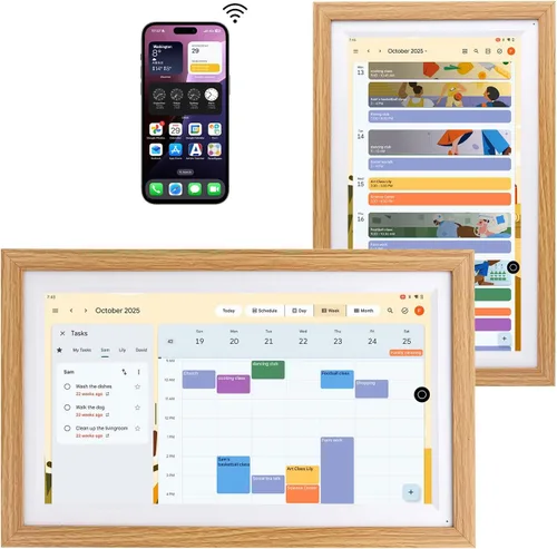 Miniatura 11 de All-in-one Smart Display Built-in Li-Battery Digital Calendar,Picture Frame with Anti-Glare Touchscreen,Voice Assistant,Homehub Wall-Mount or Black