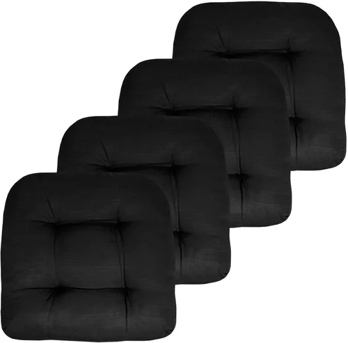 Miniatura 17 de Sweet Home Collection - Cojines para silla de patio al aire libre, cojines prémium con relleno grueso y cómodo de fibra, con tul, 19 x 19 pulgadas