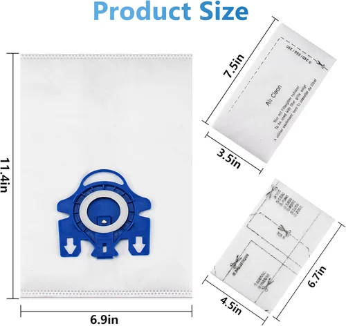 Miniatura 7 de Improvedhand Paquete de 12 bolsas de repuesto 3D Airclean para Miele GN bolsas de aspiradora para Miele Classic C1 Complete C1 C2 C3 S2 S5 S8 S400