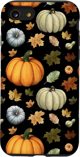 Miniatura 18 de iPhone 16 Falling Leaves Autumn and Pumpkin Happy Fall Case