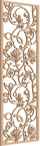 Miniatura 53 de 9 3/8"W x 24 3/8"H x 1/4"T Caspio Decorativos Paneles De Pared De Madera De Calado, Roble Rojo rojo (Red Oak)