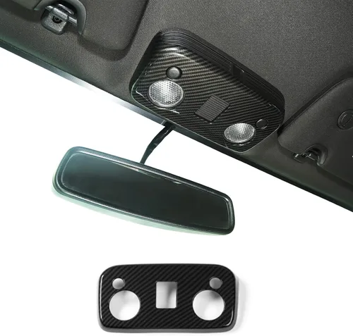 RT-TCZ Cubierta de Adorno de Lámpara de Luz de Lectura del Techo Delantero de Fibra de Carbono, Accesorios Interiores para Ford Mustang 2009-2022